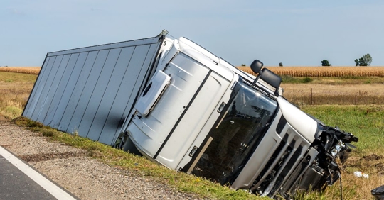 overturned truck